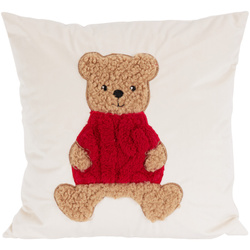 Pernă decorativă, model de sărbătoare, albă 40 x 40 cm, model 1