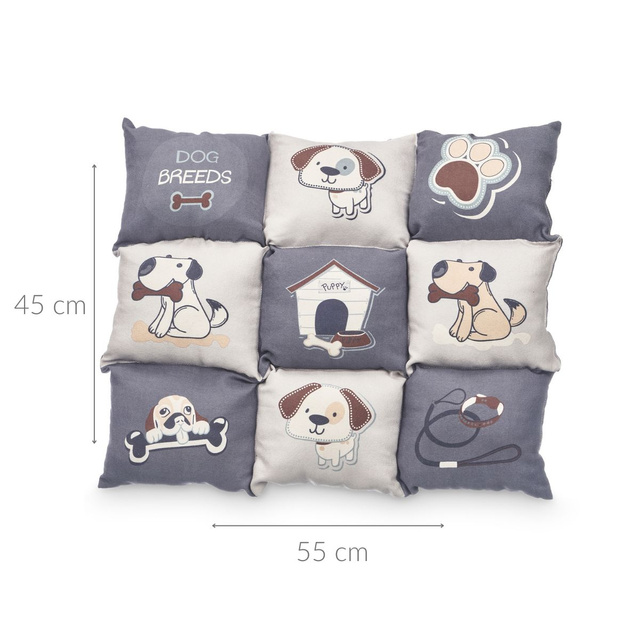 Pat pentru caini, cu fund antiderapant, 55 x 45 cm