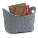 Coș de depozitare, oval, din fetru - recipient de 12 l, ZELLER, gri