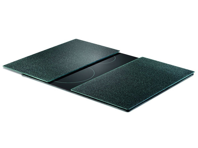 Plăci de protecție din sticlă ANTRACIT GRANIT pentru aragaz – 2 bucăți, ZELLER, model 12