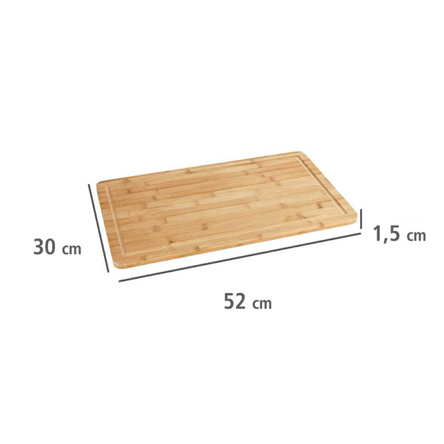 Plită ceramica, accesoriu din bambus cu picioare antiderapante - 52 x 30 cm, WENKO