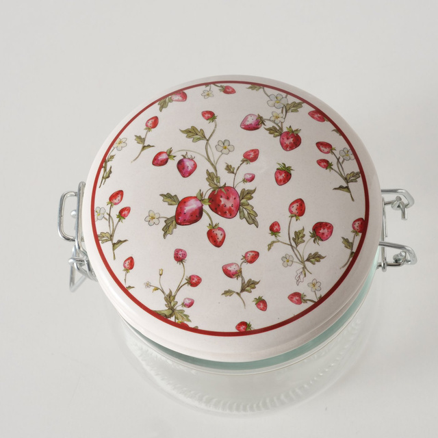 Borcan decorativ de bucatarie cu capac EMILY, 450 ml