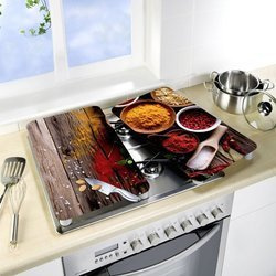 Plăci de protecție din sticlă SPICE pentru aragaz – 2 bucăți, WENKO, spice