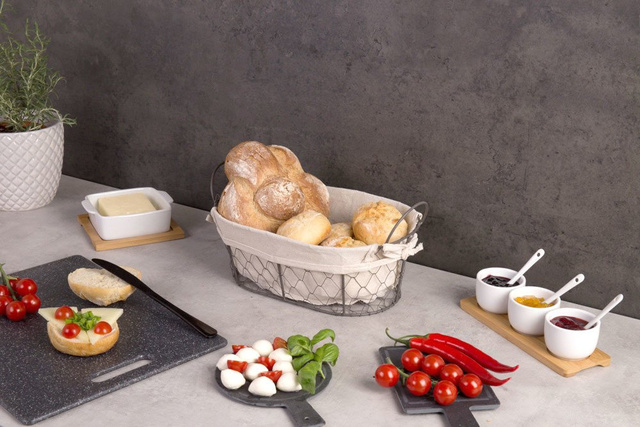 Cos de servire Zeller, Country Style, 30x21x11 cm, Crem