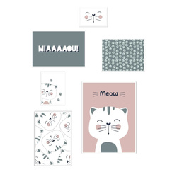 Postere pentru camera copiilor THE KING OF THE JUNGLE, 6 rame