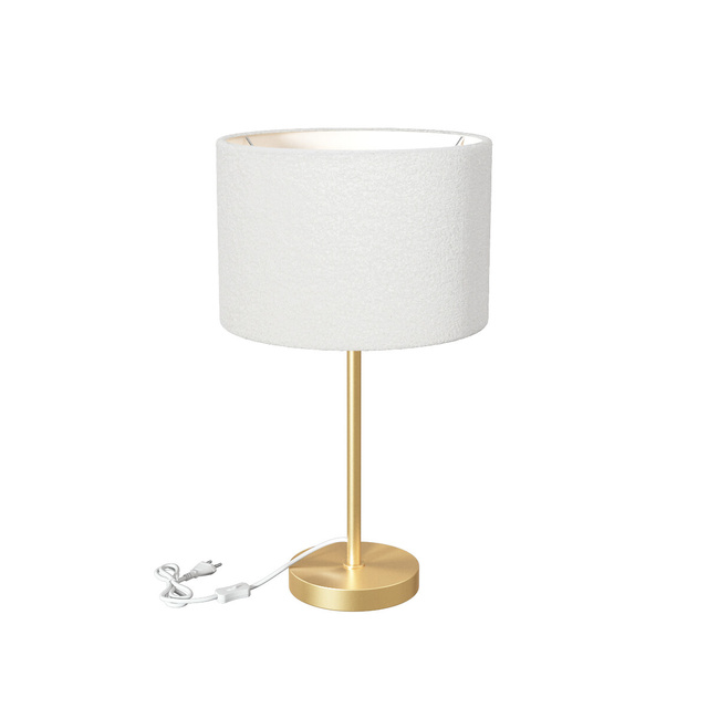 Lampa de masa TINA cu abajur boucle, inaltime 49 cm 