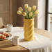 Vază ceramică, Ø 12,5 x 25 cm, galbenă