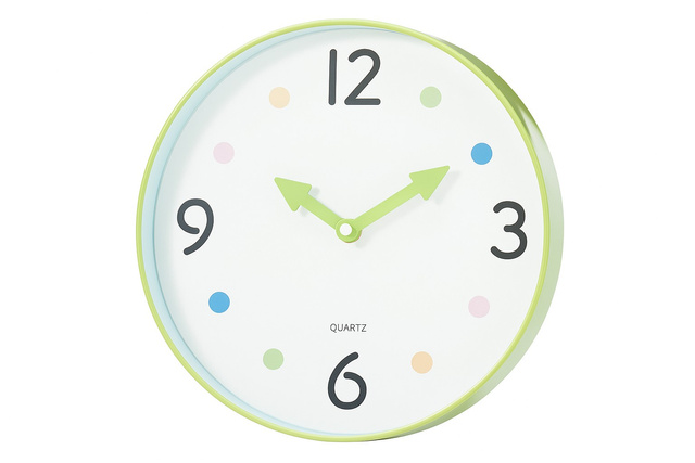 Ceas pentru camera copilului SAFI, Ø 25 cm, verde