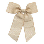 Fundita de iuta pentru bradul de Craciun, cu fir de auriu, 19 x 24 cm