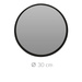 Oglinda rotunda in rama din lemn, Ø 30 cm