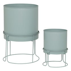 Ghivece de flori metalice, 2 buc, AZE, Ø 30 cm