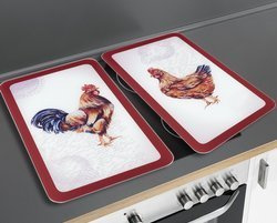 Plăci de protecție din sticlă FARMI pentru aragaz – 2 bucăți, WENKO