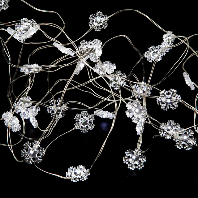 Ghirlanda luminosa fulg de nea, 20 LED-uri