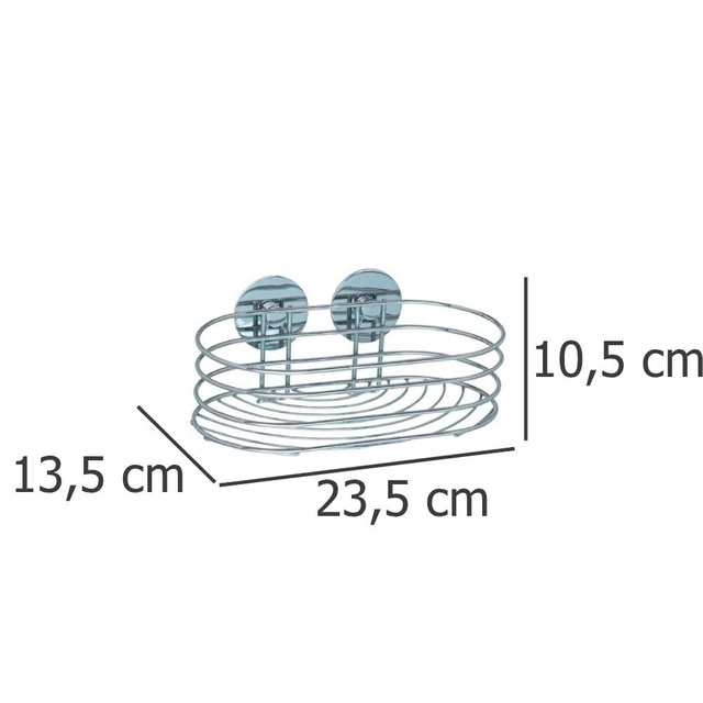 Raft de baie, coș Turbo-Loc - oțel cromat, WENKO