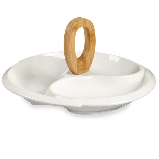 Farfurie pentru aperitive cu maner de transport