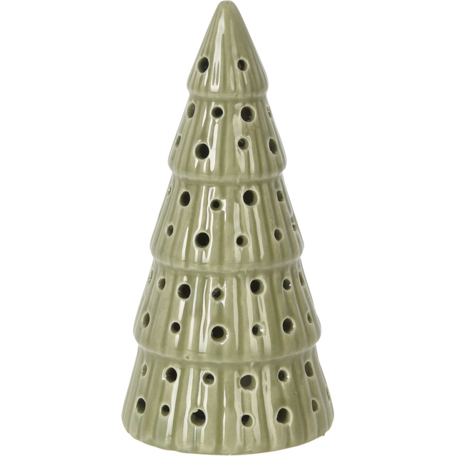 Brad din portelan cu iluminare LED, 14 cm