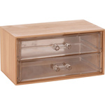 Organizator cosmetic cu două sertare transparente