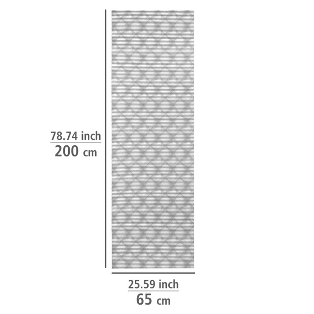 Covoras antiderapant FLOW, 65 x 200 cm, gri, WENKO