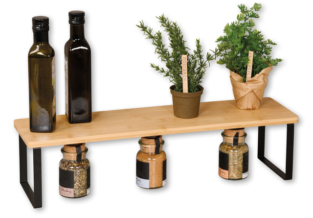 Raft pentru blat de bucătărie din bambus, 55 x 15 cm, Kesper