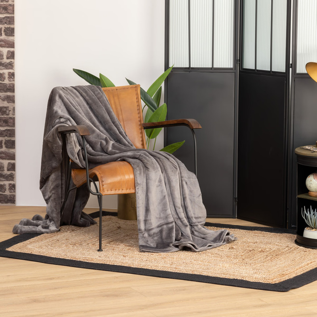 Pătură de lână UNI 180 x 230 cm, gri