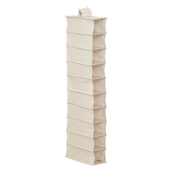 Organizator suspendat pentru pantofi DRESSY, 10 compartimente, 29,5 x 15,5 x 128 cm