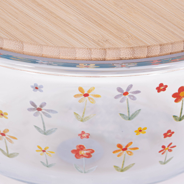 Vas de sticla cu capac Blumi, Ø 23 cm