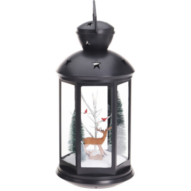 Lampion cu scenă festivă, 43 cm