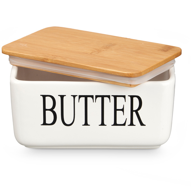 Untieră ceramică cu inscripția BUTTER, 10 x 16,5 x 8,5 cm
