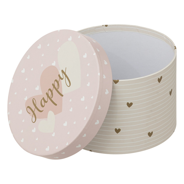 Cutii de depozitare pentru jucarii rotunde THALIE, set de 3 cutii