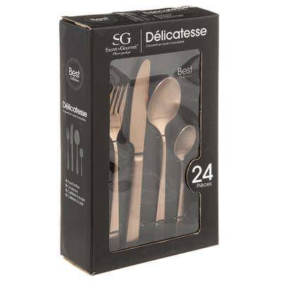 Set de tacâmuri DELICATE din oțel inoxidabil, 24 de piese