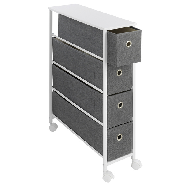 Raft de bucatarie ingust, cu roti, latime 20 cm