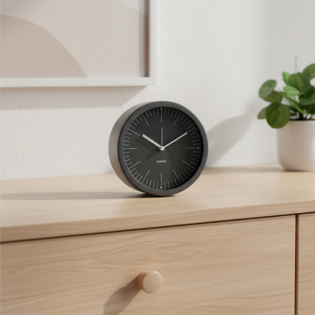 Ceas de birou GIST, cadran minimalist, Ø 15, albastru