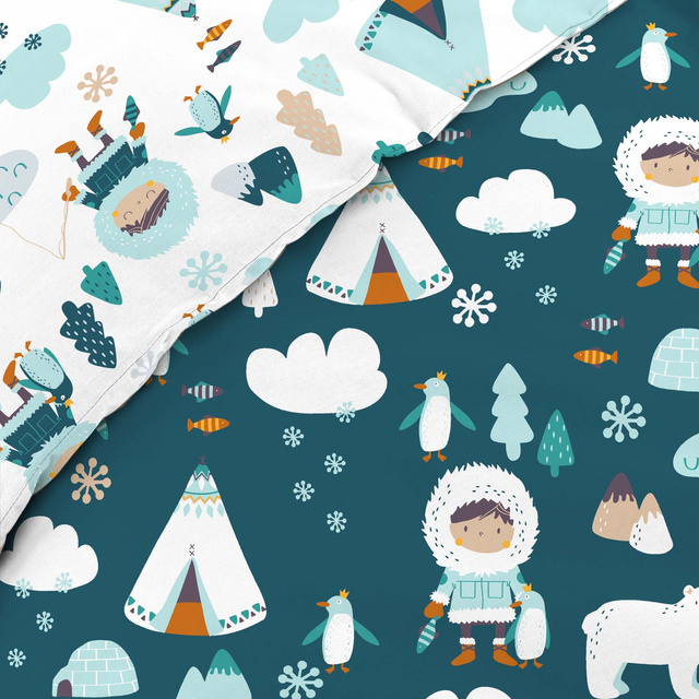 Lenjerie de pat copii 140 x 200 cm ETOILINE, 100% bumbac