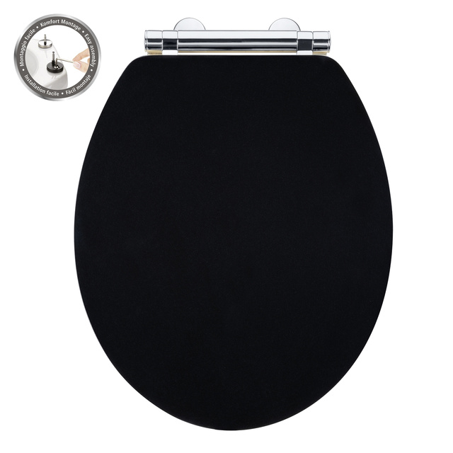 Capac WC, Bambus, Negru, WENKO