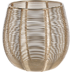 Suport lumanare metalic, auriu