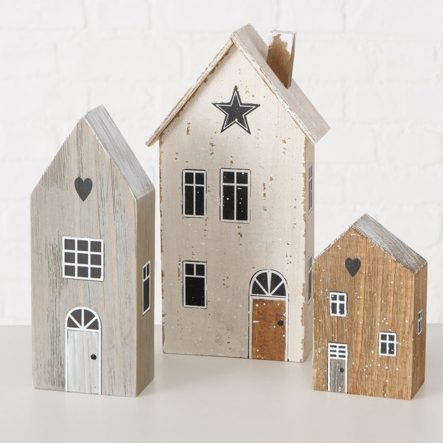 Case decorative din lemn in trei dimensiuni, CASE