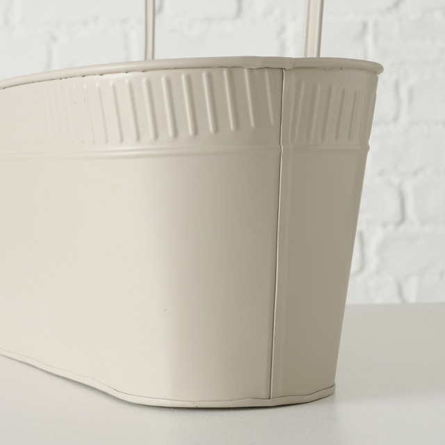 Ghiveci metalic Tamina, 43 x 19 cm, bej