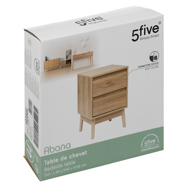 Noptiera ABANA, 2 sertare, 40 x 40 x 56 cm