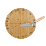 Blat de servire cu caneluri si spatula, Ø 35 cm