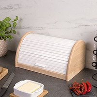 Cutie de pâine din lemn, recipient pentru pâine, 39x25x21cm, ZELLER