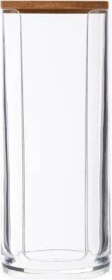 Recipient pentru tampoane cosmetice SELENA, capac din bambus