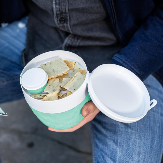 Cutie pentru salata si sos BENTOBOX L, 3 elemente, KOZIOL