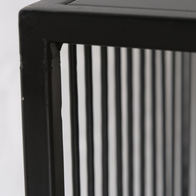 Raft metalic Cindy, negru, 75 x 28 cm