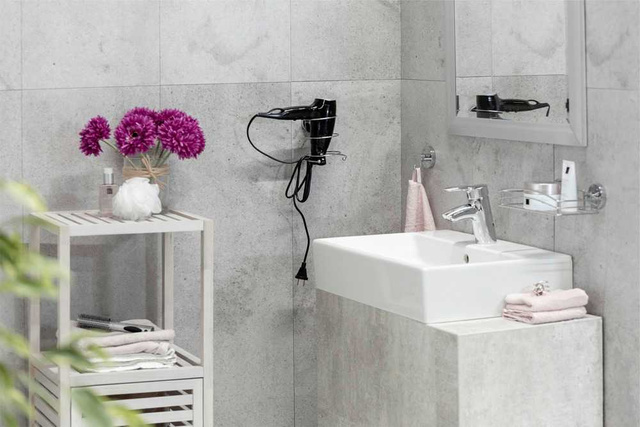 Suport pentru uscător de păr MILAZZO, Vacuum-Loc - oțel cromat, WENKO