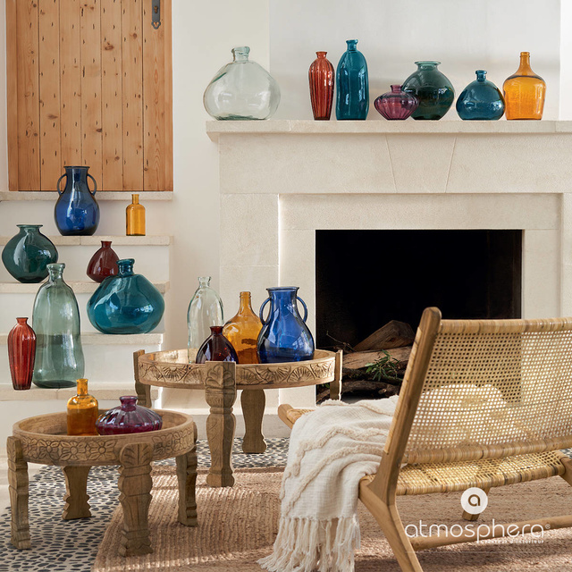 Vaza din sticla reciclata CANDY, 14 cm