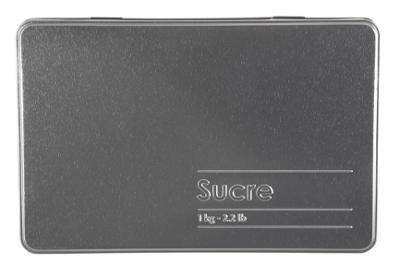 Cutie de zahăr, 1 kg, metal, negru