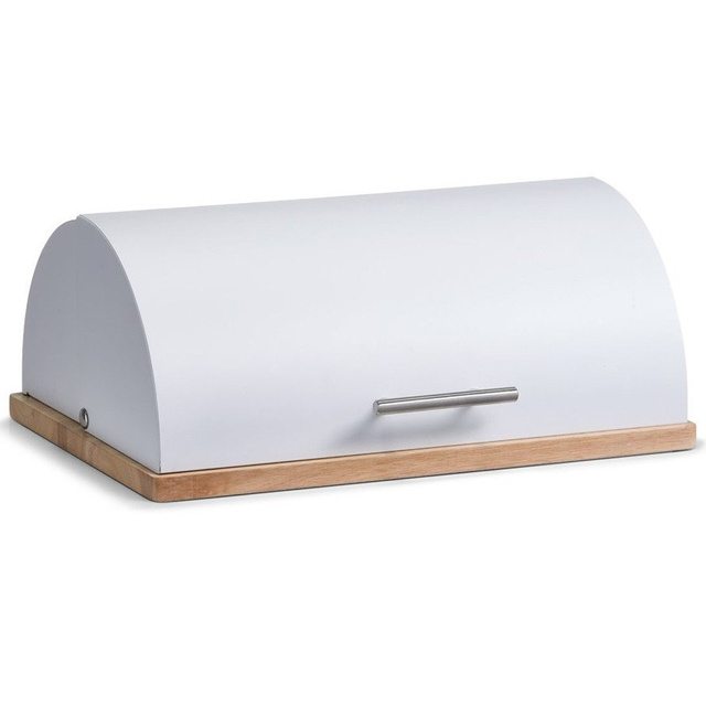 Cutie de pâine metalică pe bază de lemn, ZELLER, argintie