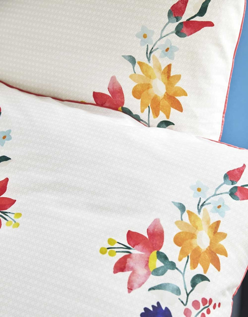 Lenjerie decorativă din satin de bumbac cu flori, fețe de pernă decorative, 200 x 200 cm, Esprit