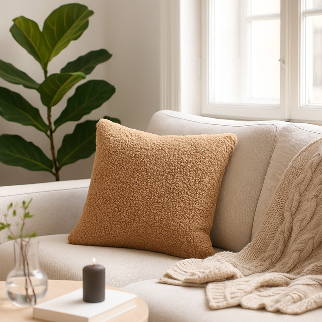 Perna decorativă TEDDY boucle, 45 x 45 cm