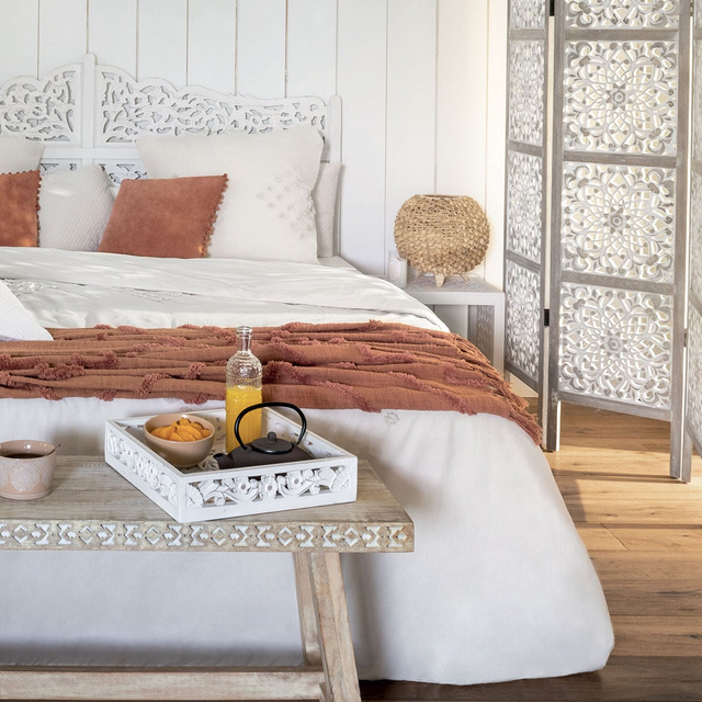 Cuvertura de pat cu franjuri INCA, 180 x 130 cm